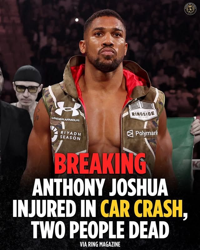 Anthony Joshua injured in car crash, two people dead