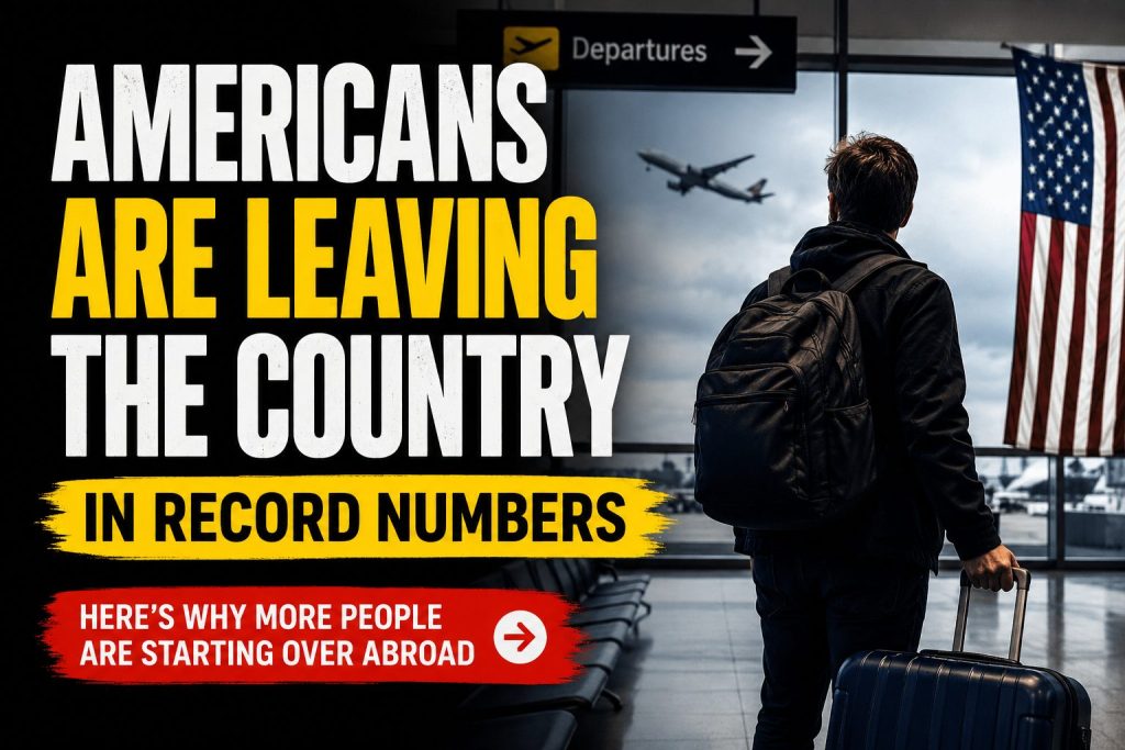 AMERICANS ARE LEAVING THE COUNTRY IN RECORD NUMBERS