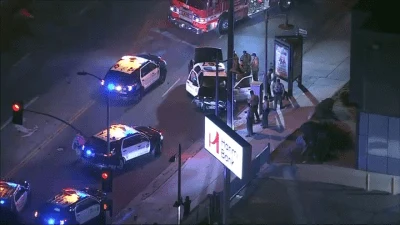 4 Injured After Police Chase Ends in Downtown LA Crash