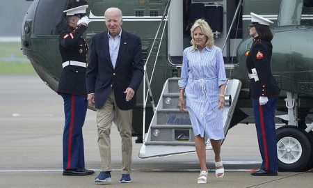 How many homes does Joe Biden own - President Joe Biden and first lady Jill Biden arrival in Wilmington, Delaware, following a week at Rehoboth Beach.