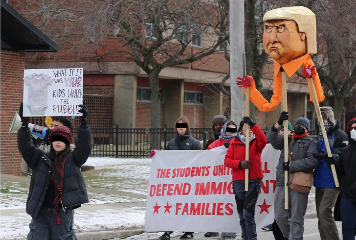 Protesters support Haitian immigrants in Cleveland.