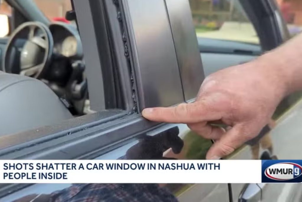 Gunfire shatters car window in Nashua, narrowly misses two people inside