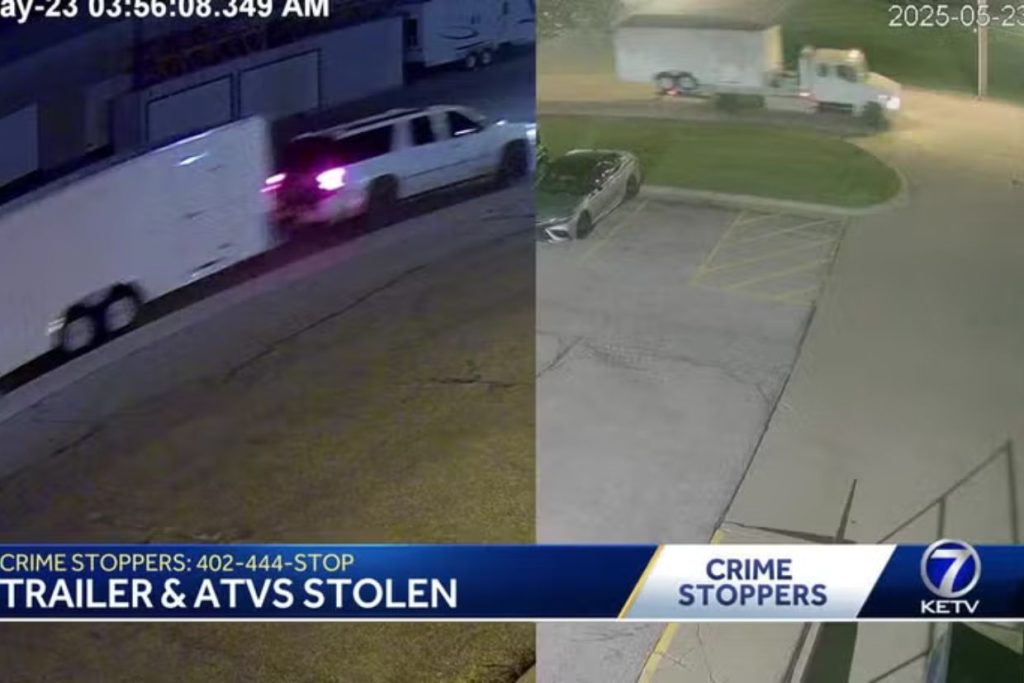 Omaha crime stoppers: Police search for suspect who took a trailer with ATVs and dirt bikes