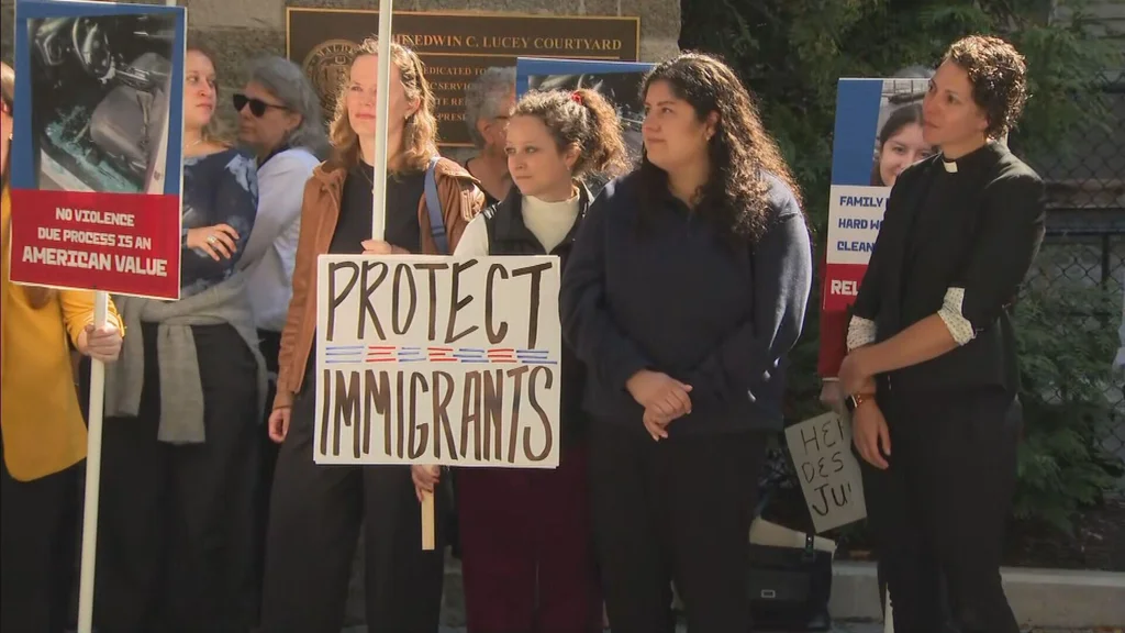 Community rallies in support of Massachusetts man taken by ICE, calls for his release