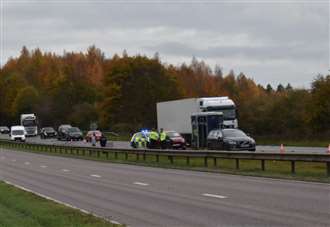 Three-vehicle crash on A1 involving a horsebox causes delays