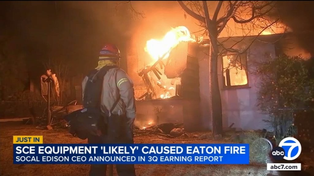SoCal Edison equipment ‘likely’ to be cause of Eaton Fire, CEO says