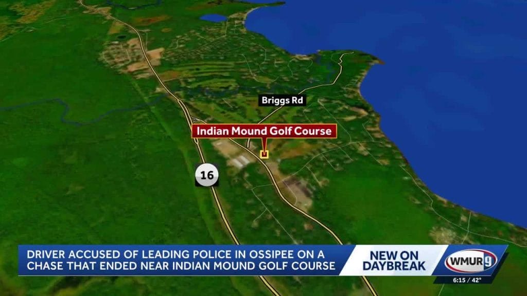Police chase in Ossipee ends at golf course