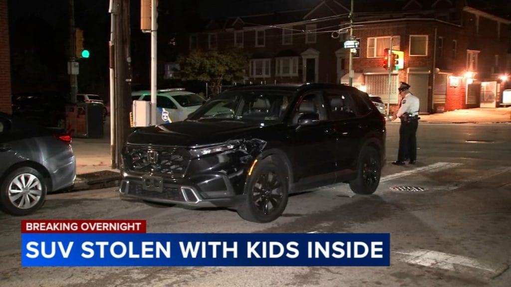 Young teen allegedly steals SUV with 4 kids in back seat, crashes vehicle in Philadelphia