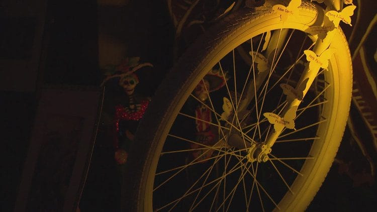 Houston exhibit honors cyclists killed on city roads with Día de los Muertos altars