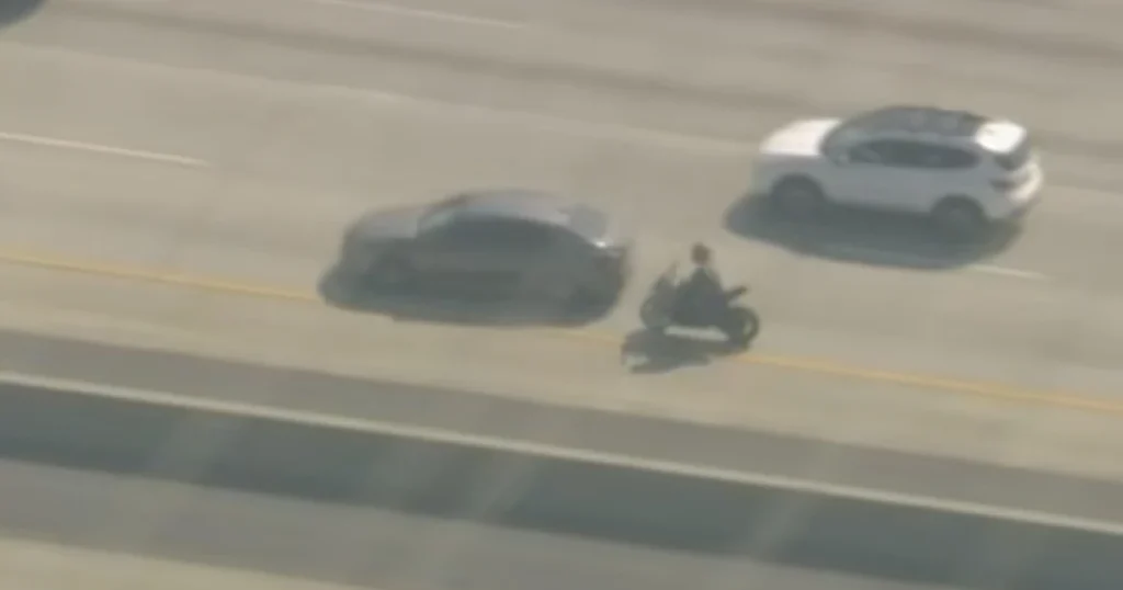 Motorcyclist wanted in connection with deputy’s killing is stopped by off-duty officer during high-speed chase