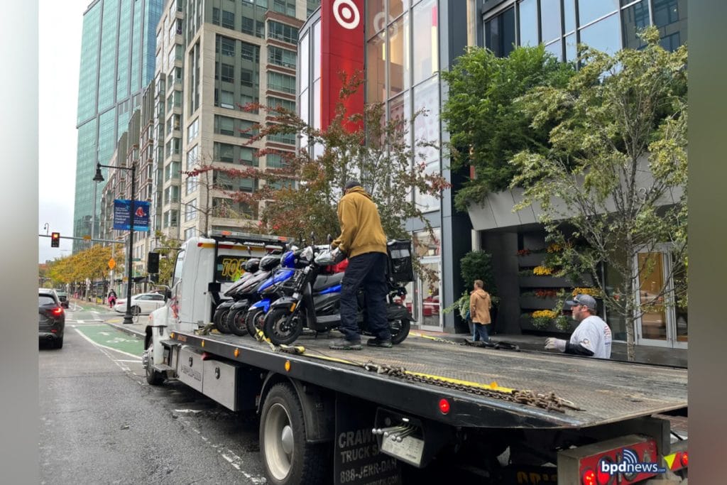 Boston Police Conduct “Operation Safe Scooter” in Fenway, Tow Unregistered Motorcycles to Bolster Public Safety