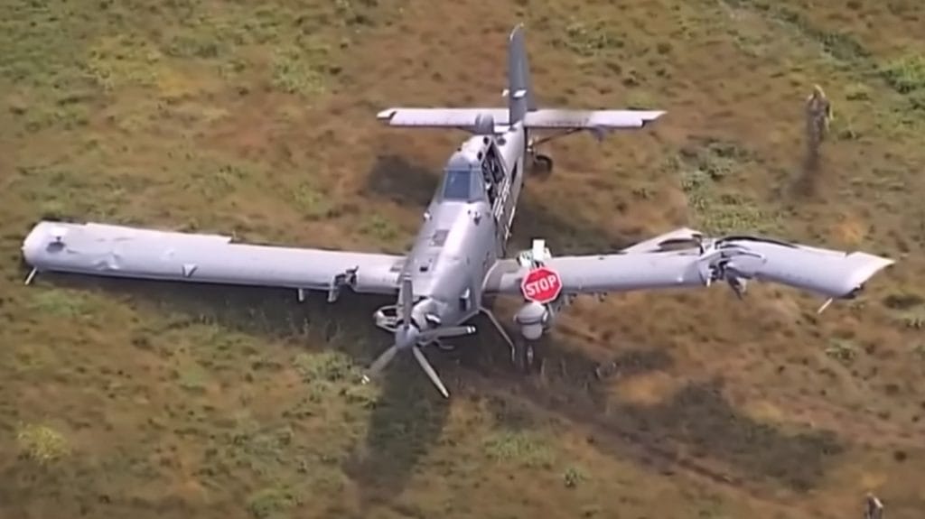 National Guard Plane Makes An Emergency Landing, Almost Takes Out A Tesla