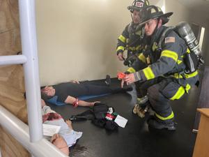 Soon to be demolished Fire Statton 81 used for training by area fire departments