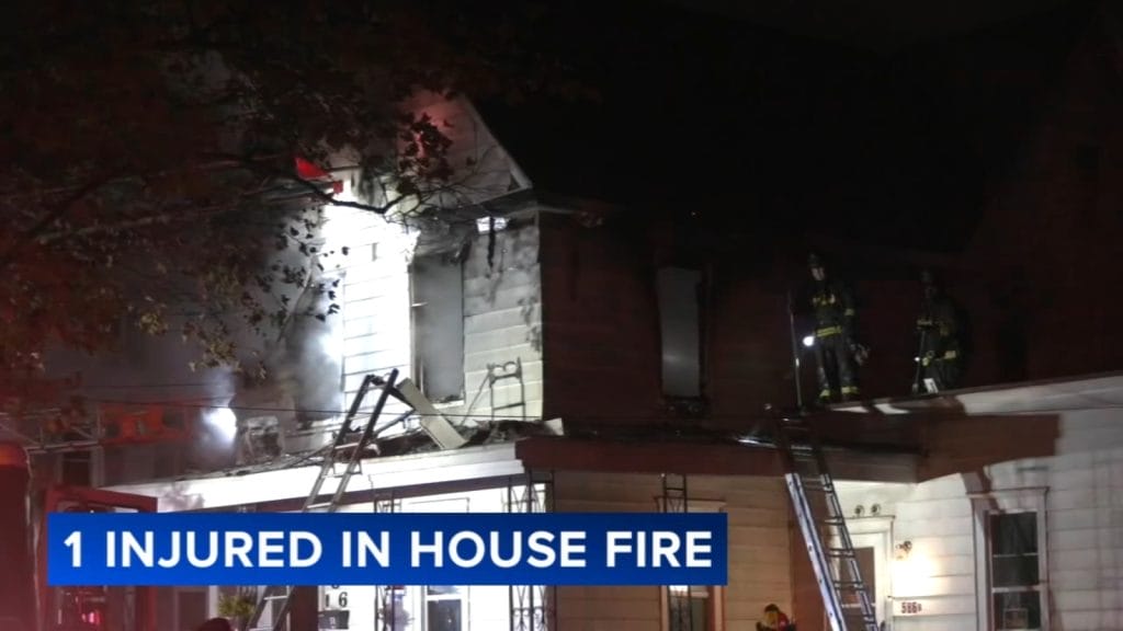 1 injured in house fire in Paulsboro, New Jersey