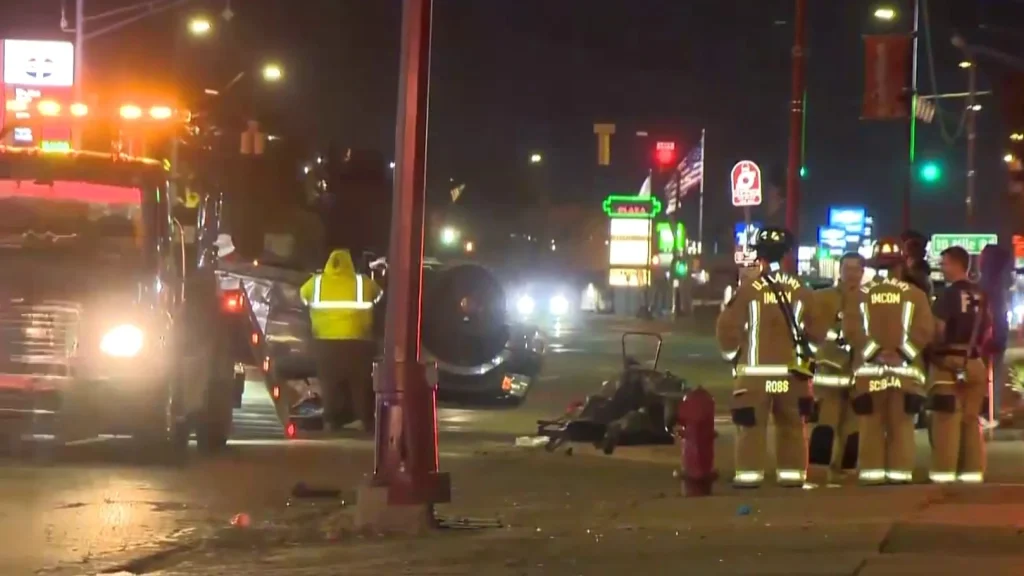 Police investigate rollover crash in Center Line