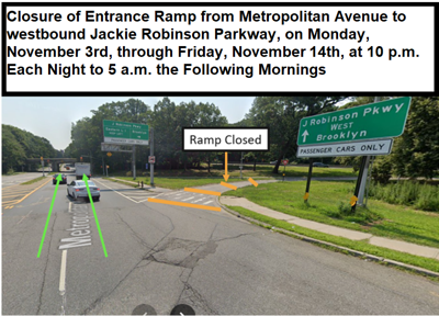 JRP ramps set for overnight closures