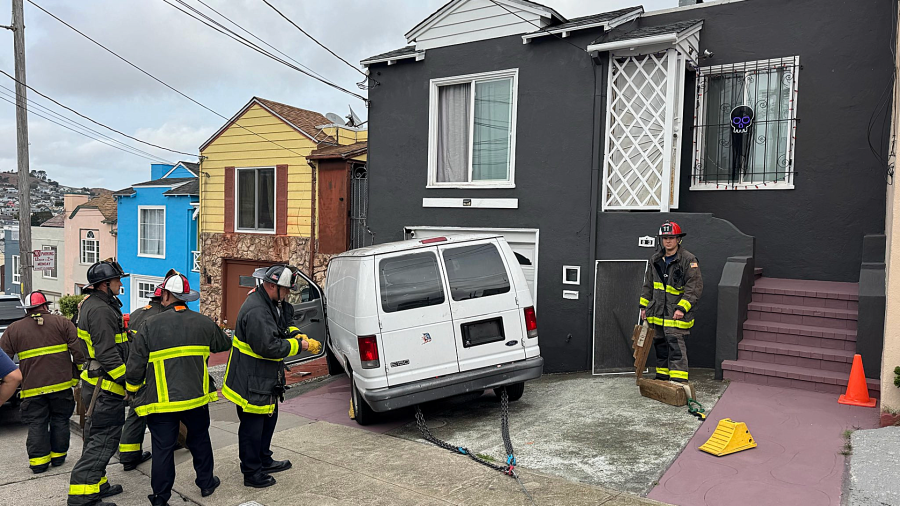 SFPD reports van collision into building