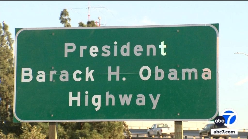 134 Freeway sign honoring former President Obama was stolen, Caltrans says