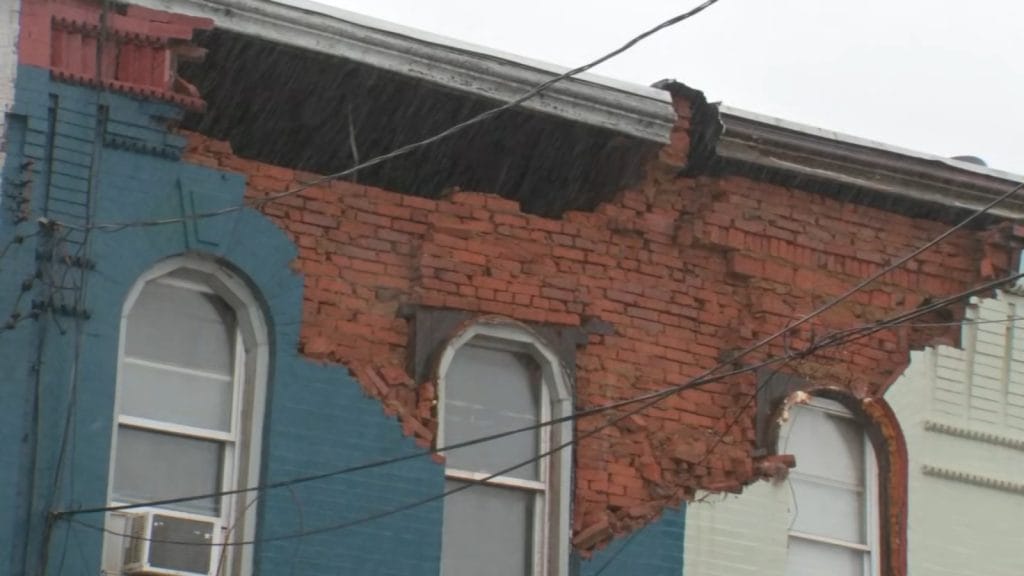Crews on scene after partial home collapse in North Philadelphia