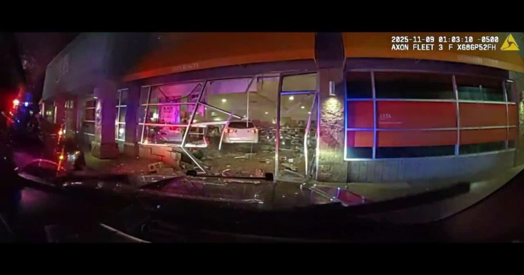 Video: Alleged drunken driver crashes through Ulta Beauty store windows in Royal Oak