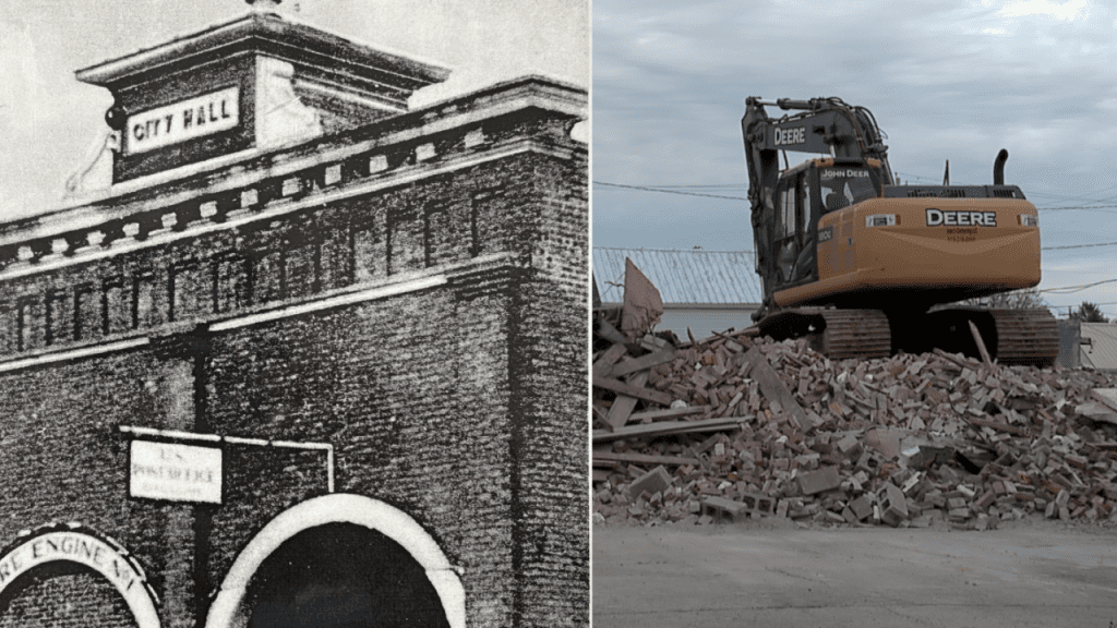 Peebles demolishes historic 110-year-old city hall building over safety concerns