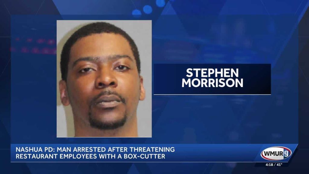 Man arrested after threatening Nashua restaurant employees with a box cutter, police say