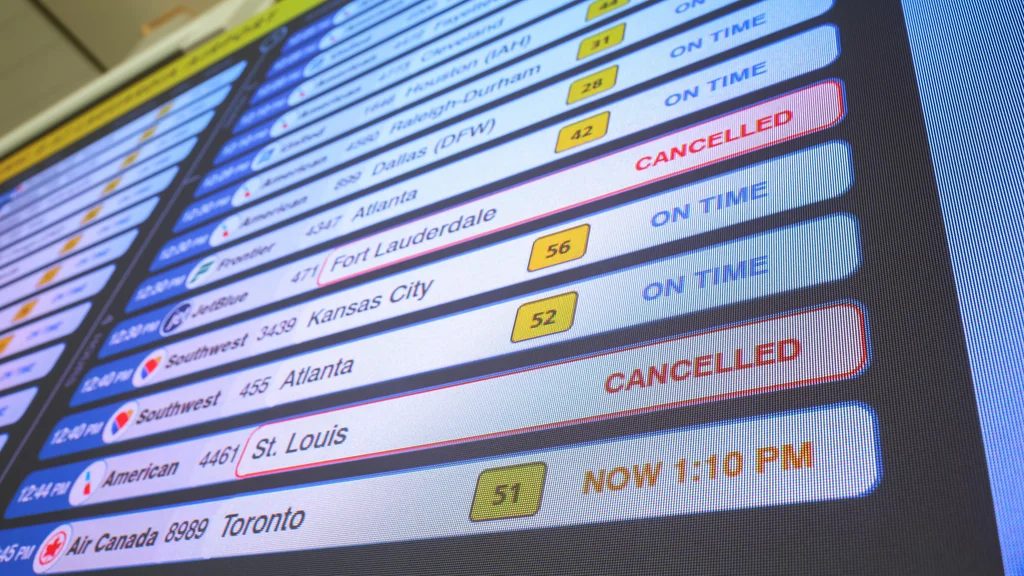 More than 250 flights canceled at New York City’s major airports Monday amid government shutdown