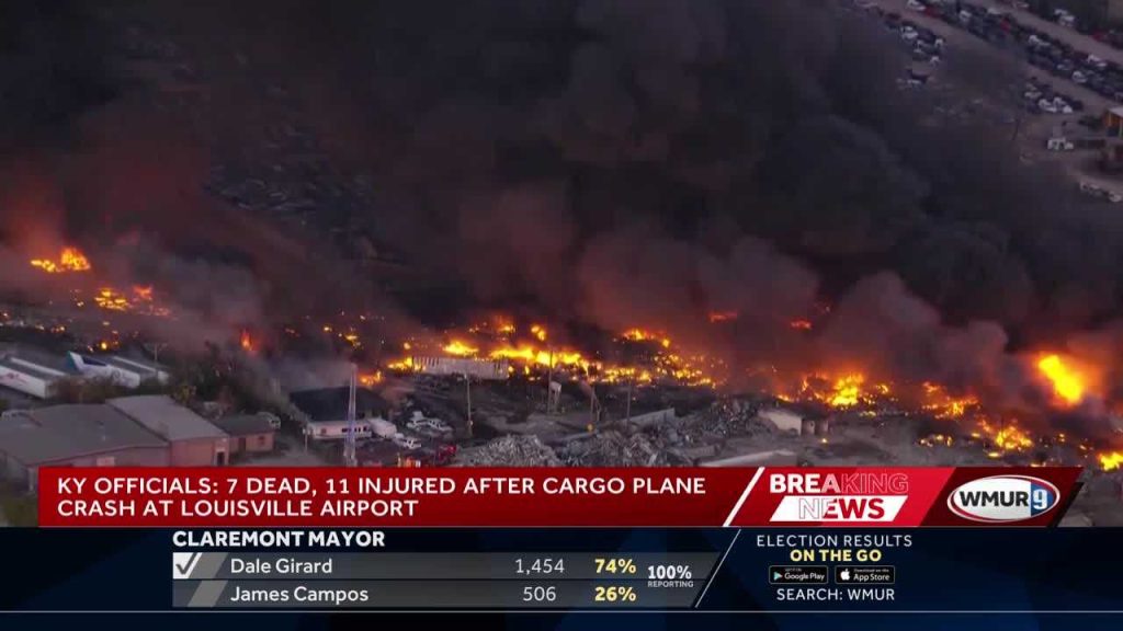 7 dead, 11 injured after UPS cargo plane crashes near Louisville, Kentucky, airport, officials say