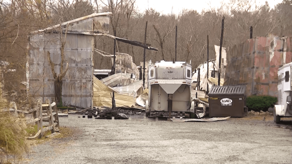 7 horses dead after large blaze at Mass. barn