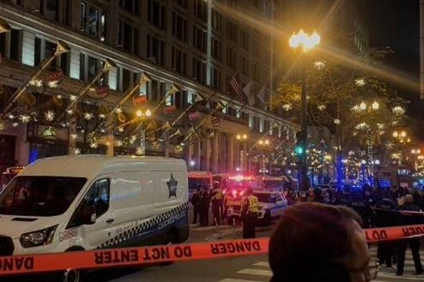 Youth shot dead and eight injured during chaotic ‘teen takeover’ after Chicago tree-lighting
