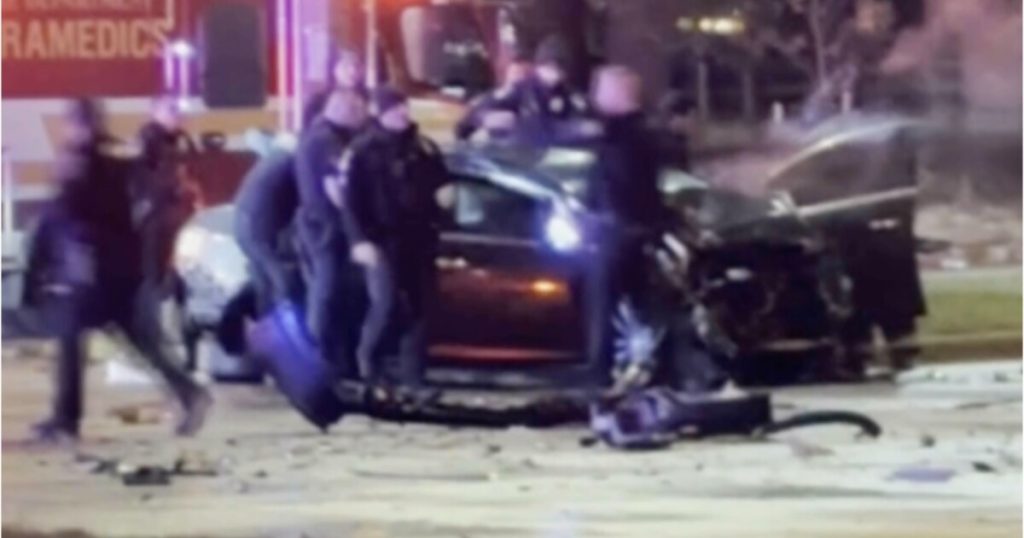 Four seriously hurt after high-speed police chase ends in Milwaukee crash