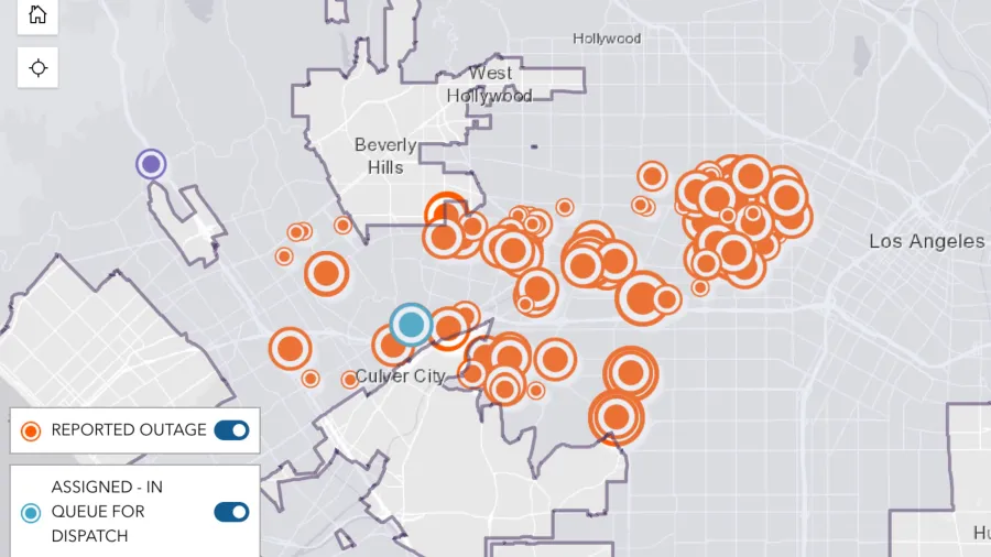 More than 100,000 LADWP customers without power across Los Angeles