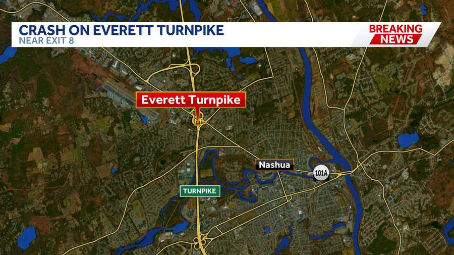 At least 1 injured in multi-vehicle crash on Everett Turnpike in Nashua