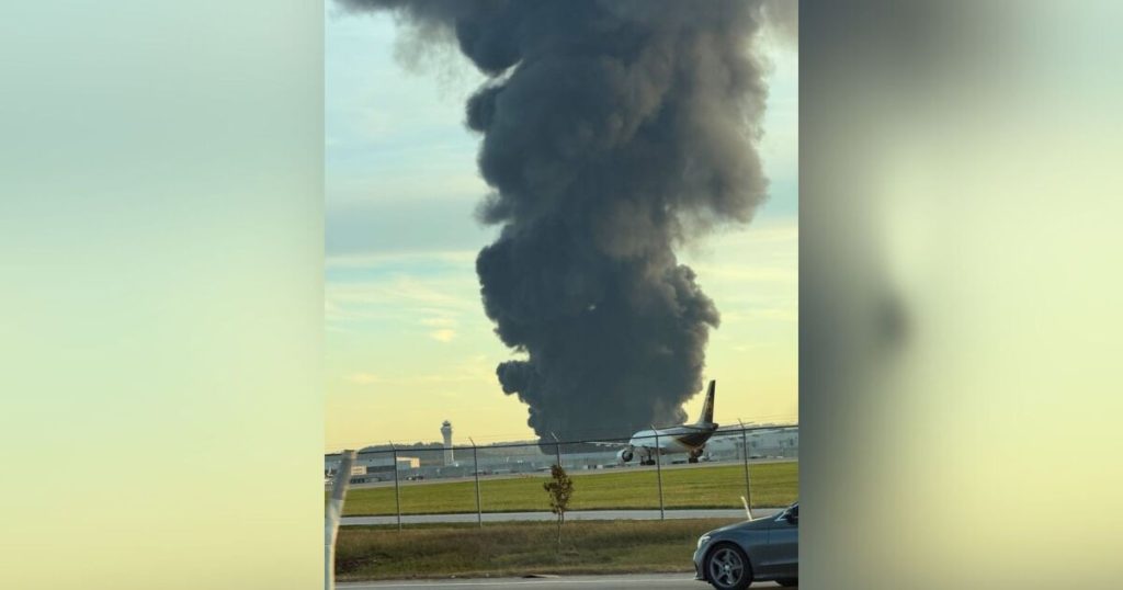 Huge fire erupts at Louisville airport after incident involving UPS plane
