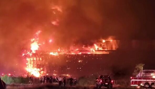 Firefighters called in as huge blaze takes over Texas power plant