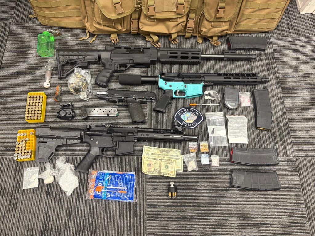Three Barstow Ex-Felons Arrested with Guns and Drugs During Motel Compliance Check