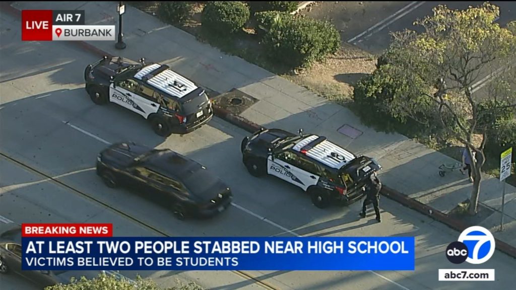 2 people – believed to be students – stabbed near Burbank High School