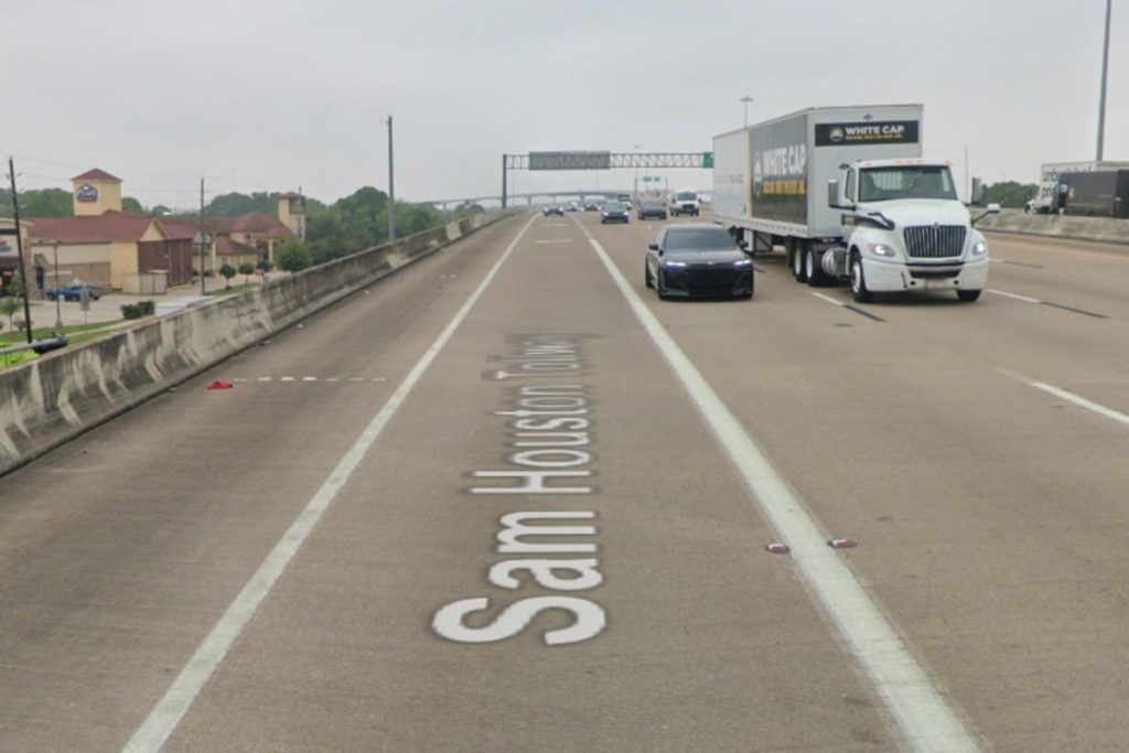 Timber, Big Rig Flips by Central Plaza, Chokes West Sam Houston Tollway