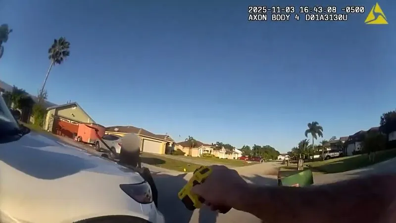 Florida teen caught on camera bashing police patrol car with shovel