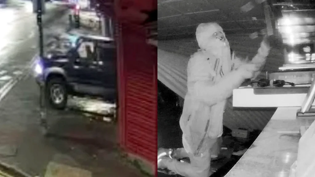 Shocking footage shows ram raid on computer shop that left owner £50k down