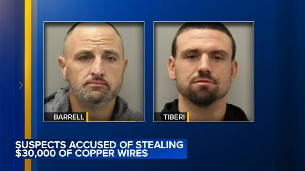 2 charged in $30K copper wire thefts in Delaware
