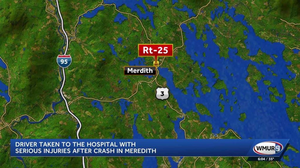 1 person seriously injured after crash in Meredith, police say