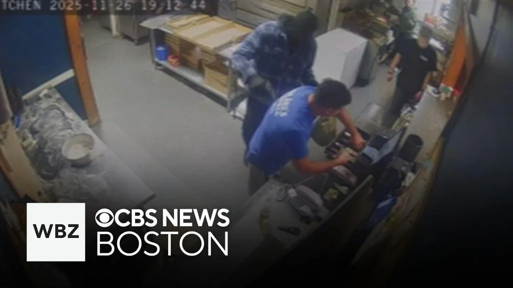 Surveillance video shows armed robbery at New Hampshire restaurant