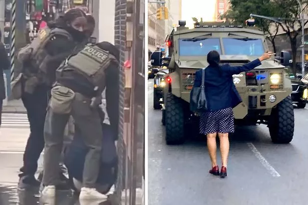 Anger as ICE takes away ‘innocent people’ in raid on New York’s Canal Street