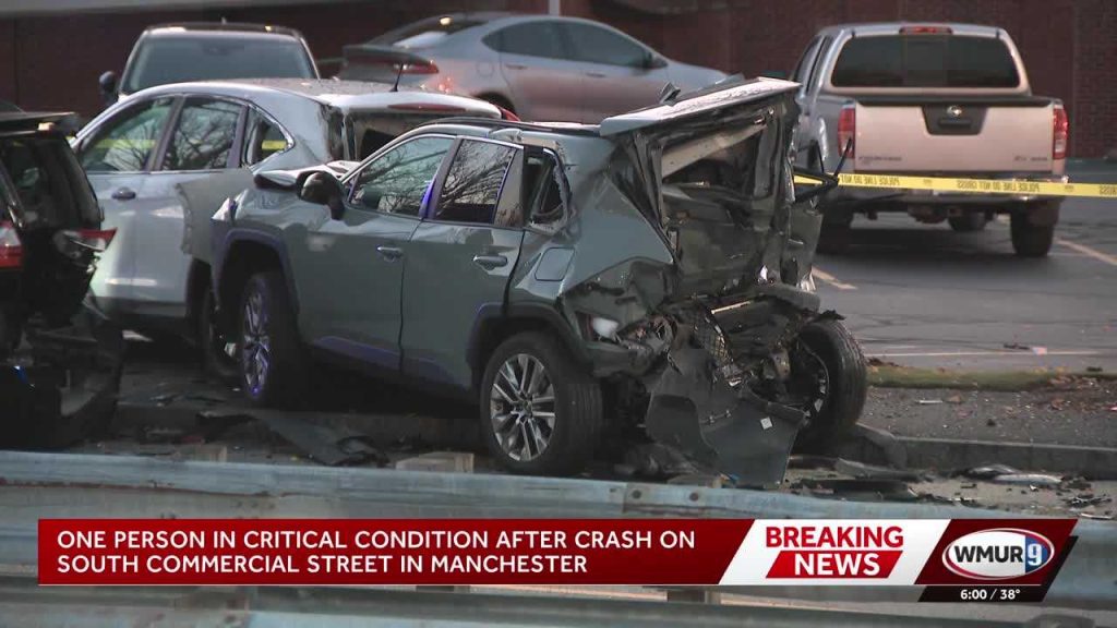 One person in critical condition after crash on South Commercial Street in Manchester
