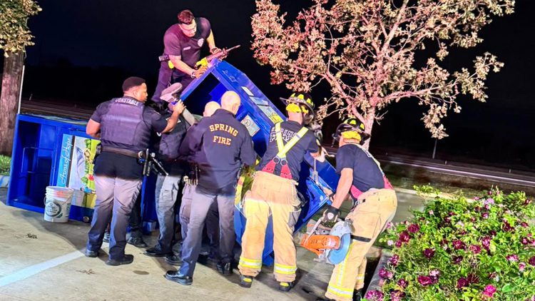 Man’s body found inside donation box near Spring in north Harris County