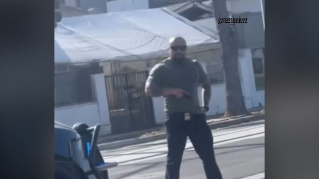 ICE agent points gun at woman who recorded him, Fullerton police say