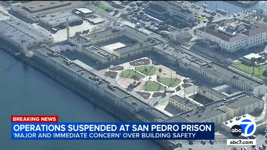 Bureau of Prisons to suspend operations at San Pedro prison over falling concrete
