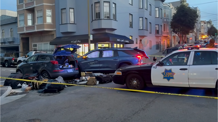 SF police chase involving stolen car ends with 2 crashes