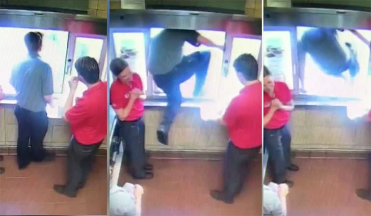 Drive-Thru Worker Sees Something Unusual in Car and Jumps Out of the Window